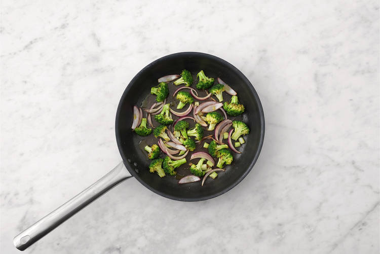 Cook the veggies