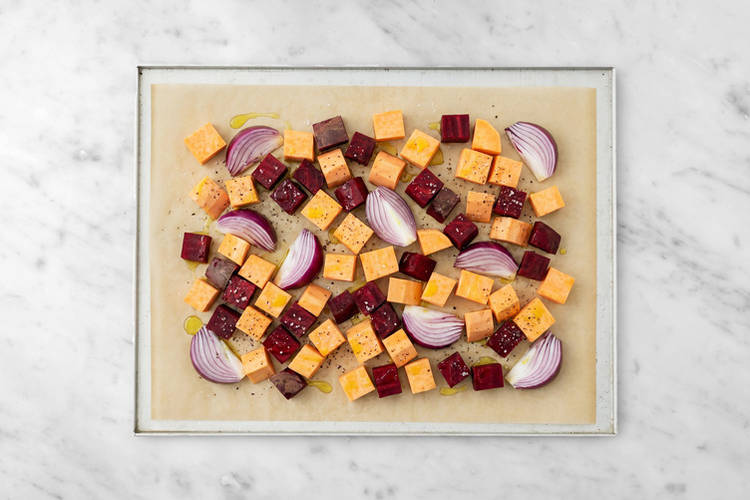 Roast the veggies