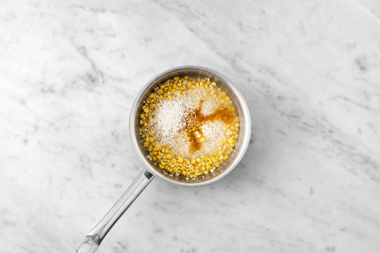 Finish the corn rice