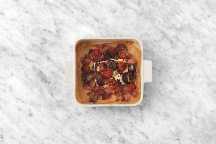 Bake the fetta & the veggies  