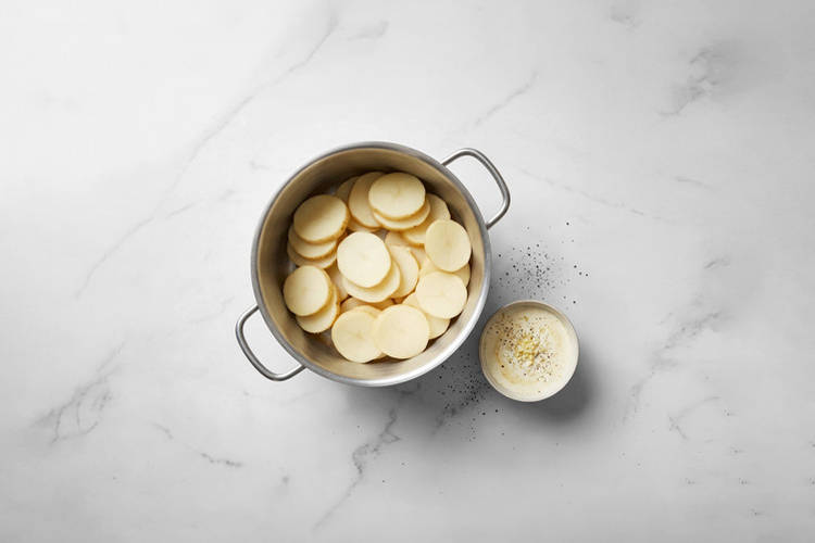 Start the Dauphinoise potato 