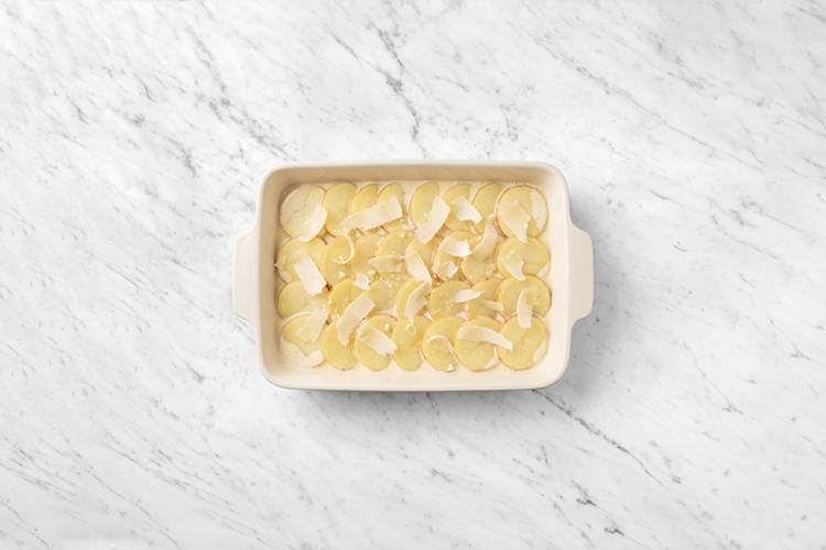 Finish the Dauphinoise potato