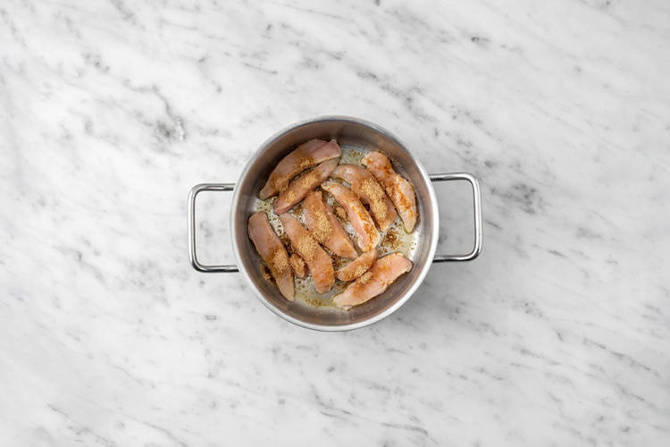 Cook the prawns