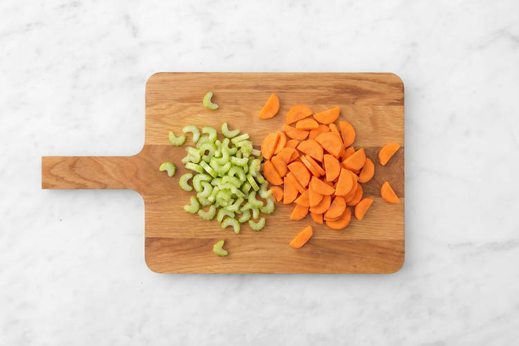Cook the chicken & veggies