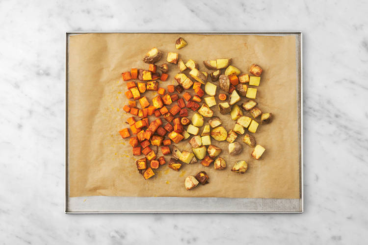 Roast the veggies