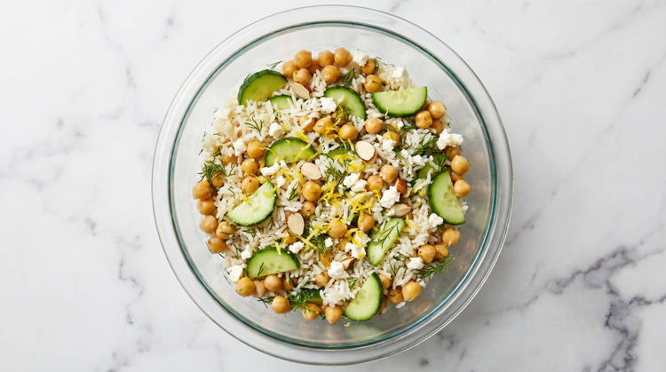 Assemble Salad & Mix Hummus