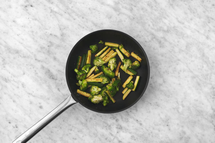 Cook the veggies