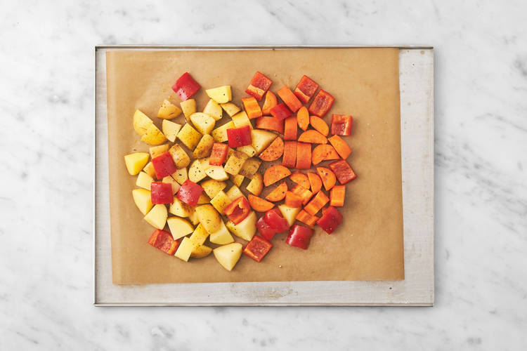 Roast the veggies