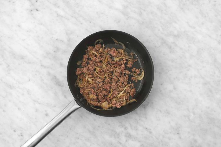 Cook Impossible® Burger Patties and onions