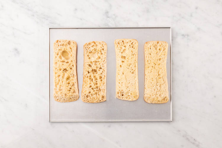 Finish filling and toast buns
