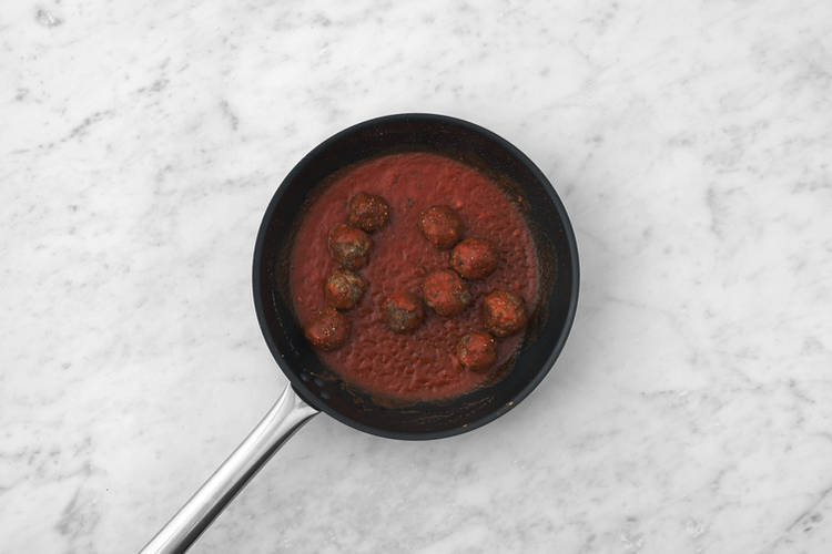 Cook the meatballs