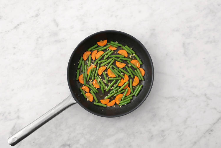 Cook the veggies