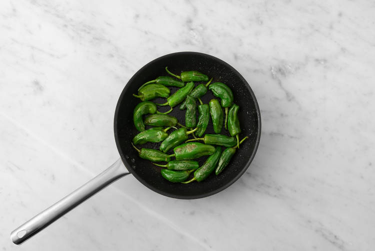 Fry the Padron Peppers