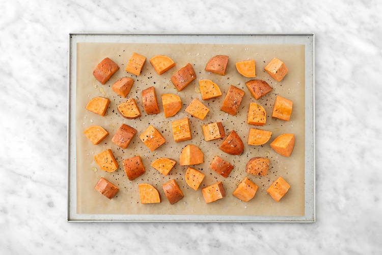 Roast the Sweet Potatoes