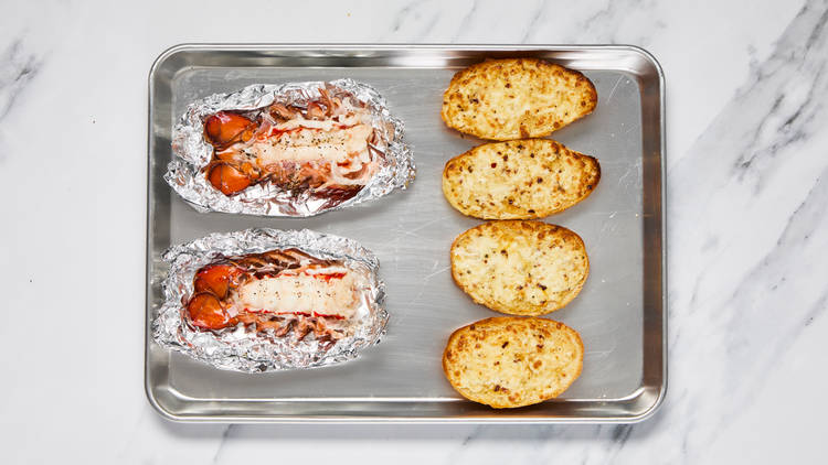 Bake Garlic Bread & Lobster