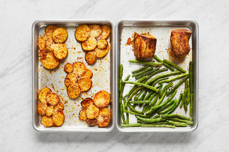 Roast Green Beans & Pork