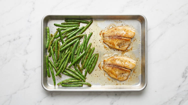Roast Green Beans & Tilapia