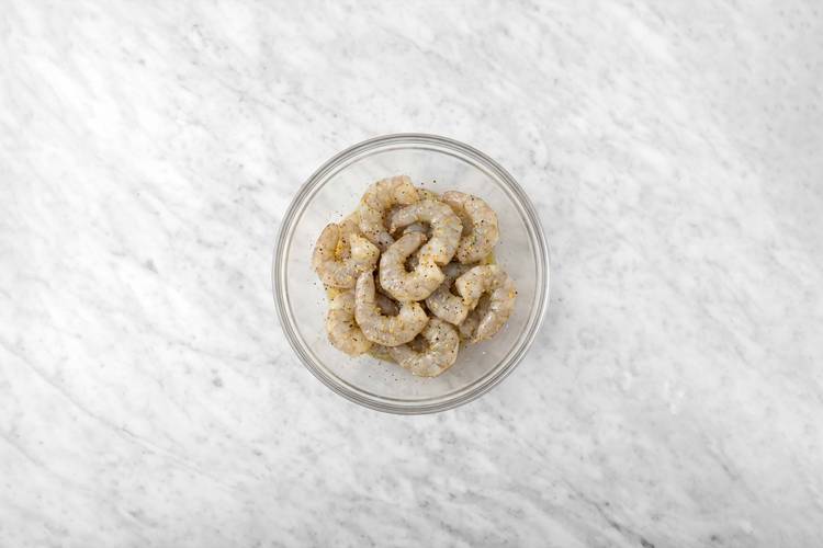 Préparer les crevettes