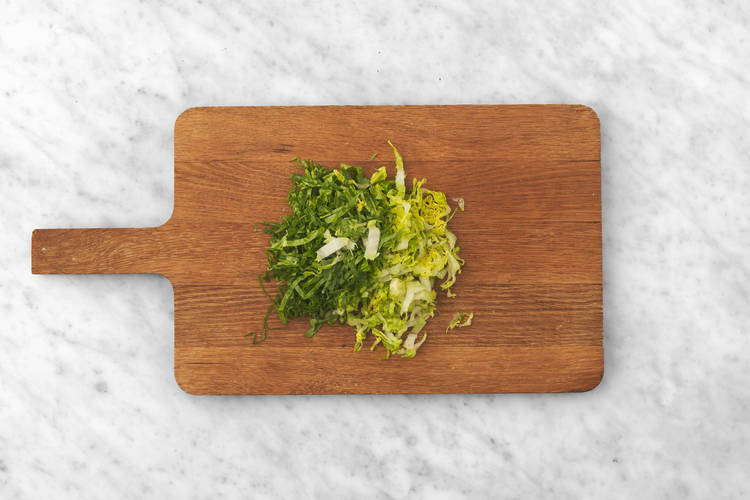 Salade en préparation