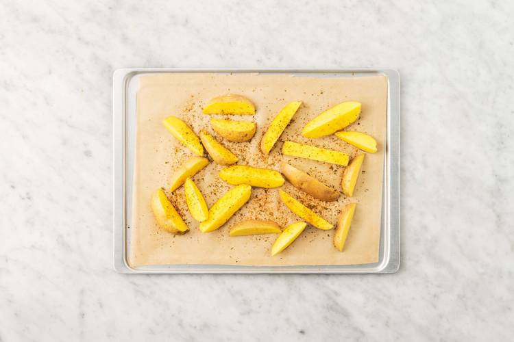 Roast potato wedges
