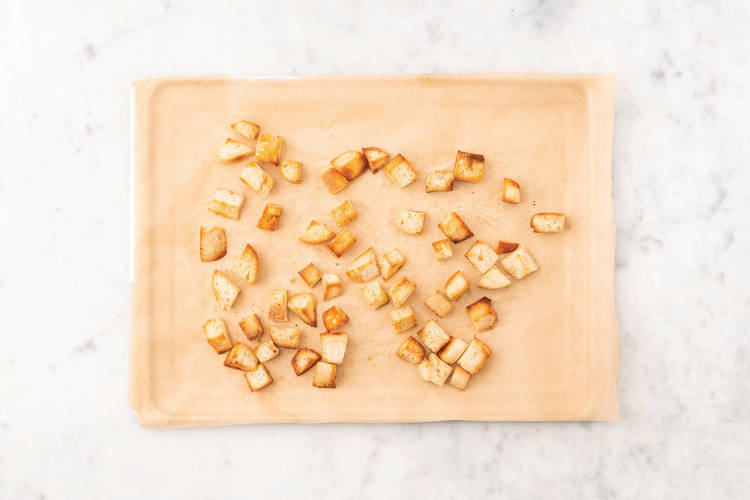 Bake the croutons