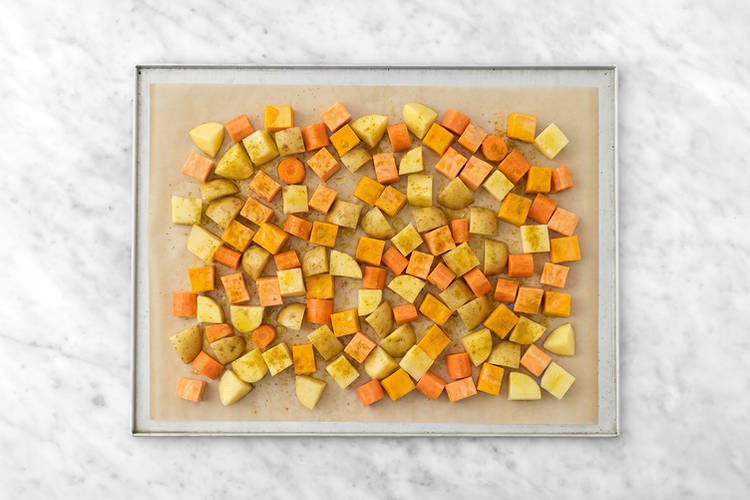 Roast the veggies