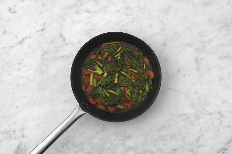 Cook the veggies