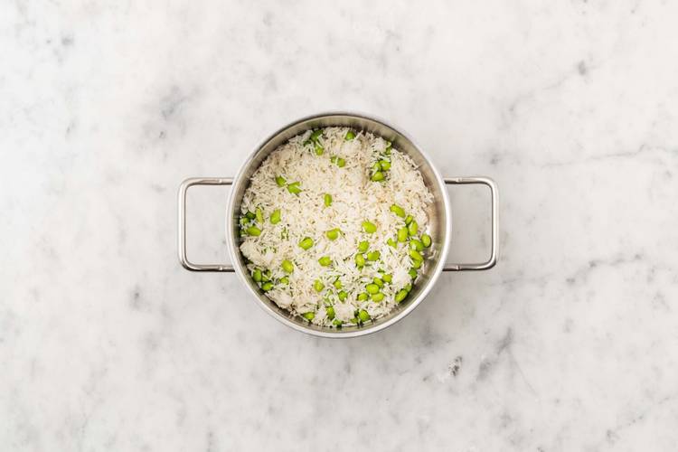 Cook rice and prep