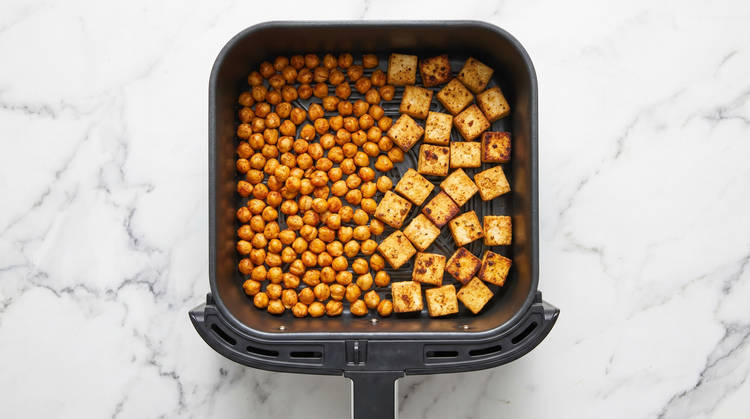 Air-Fry Tofu & Chickpeas