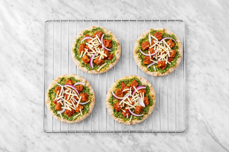 Bake the flatbread pizzas