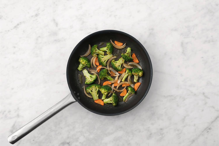 Cook the veggies