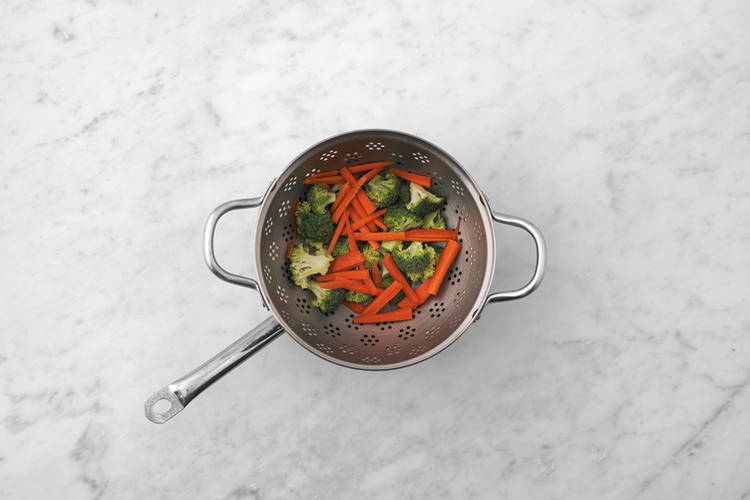 Steam the veggies