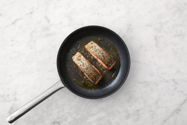 Cook the salmon