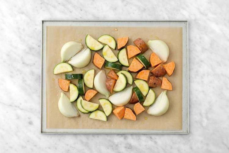 Roast the veggies