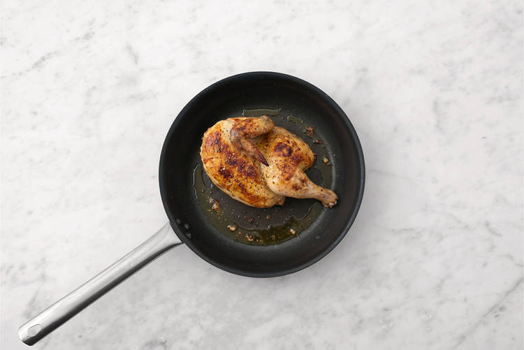 Sear & roast the chicken