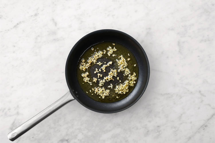 Make the garlic yoghurt
