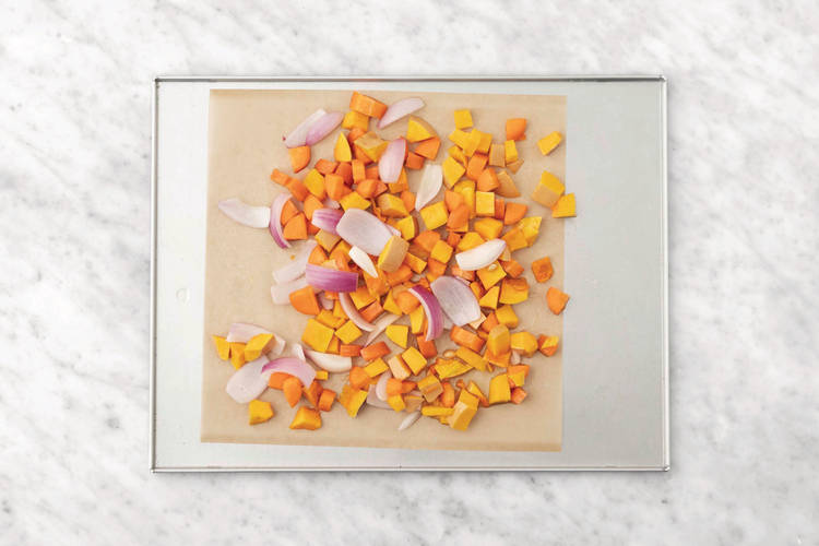 Roast the veggies