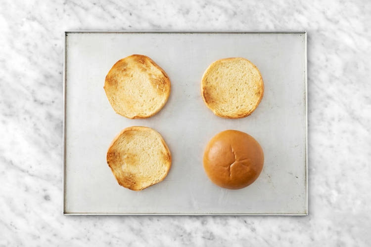 Heat the burger buns