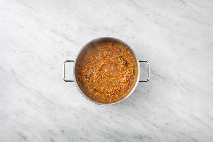 Cook the lentils 
