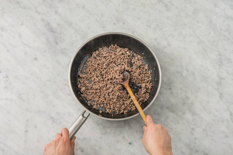 Cook the veggie mince