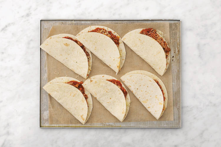 Assemble the quesadillas