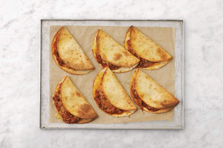 Bake the quesadillas
