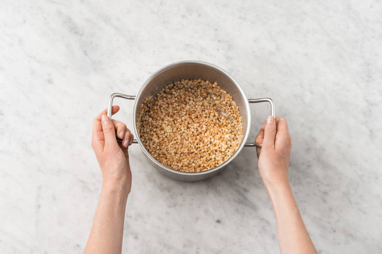 Cook the couscous