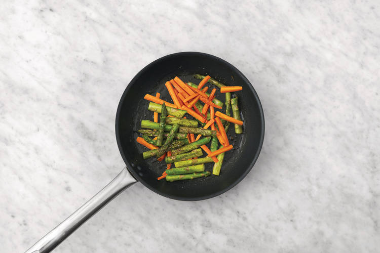 Cook the veggies