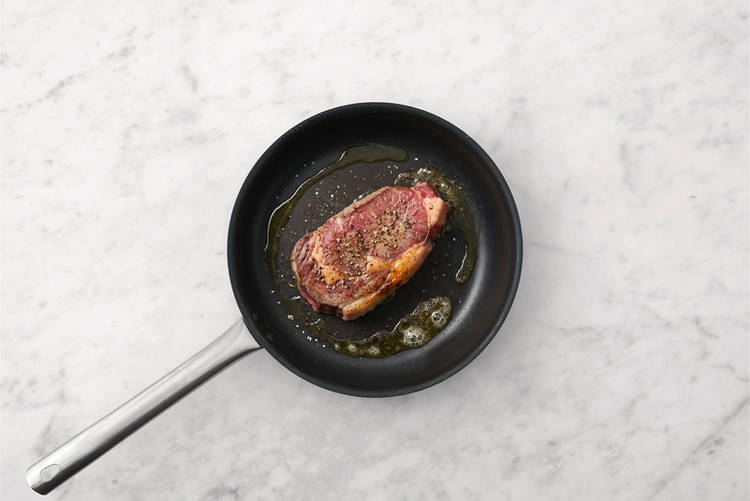 Cook the rump steak
