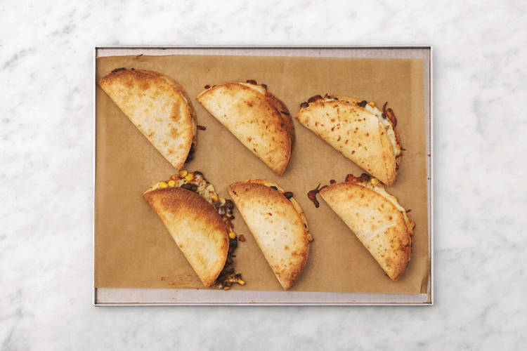 Bake the quesadillas