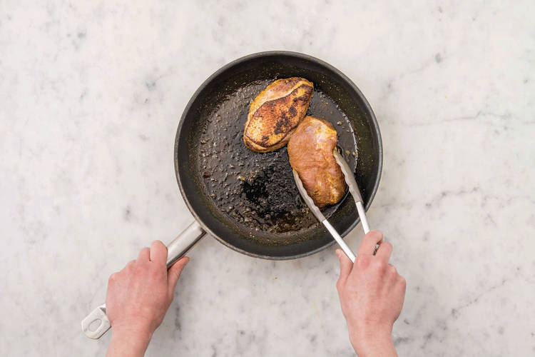 Sear & roast the duck