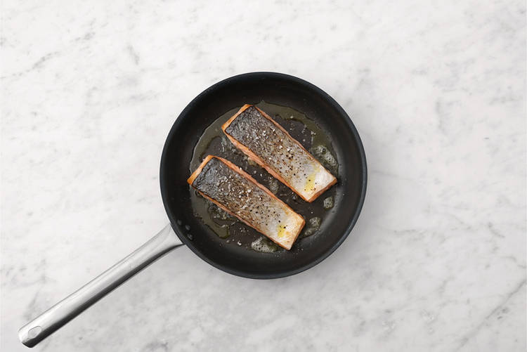 Cook the salmon