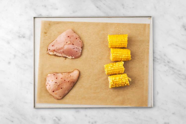 Make salsa and prep chicken
