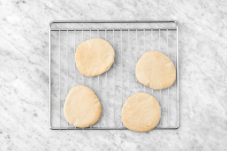 Heat the pita bread